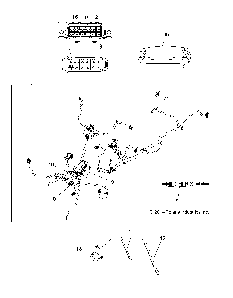 ELECTRICAL, MAIN WIRE HARNESS - A15SJE57HI (49ATVHARNESS1570SPTR)