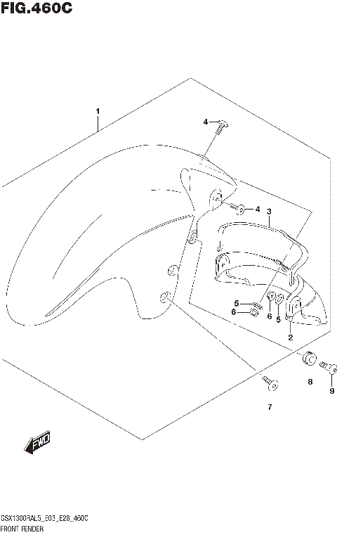 FRONT FENDER (GSX1300RAL5 E33)