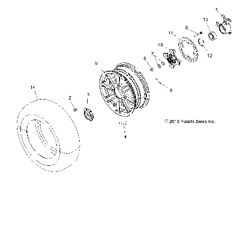 WHEELS, FRONT and HUB - A19SVS95CR/ER [49ATVWHEELFRT14850]