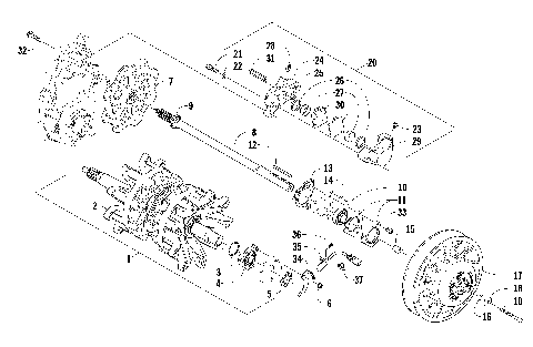 DRIVE TRAIN SHAFT AND BRAKE ASSEMBLIES [88775]