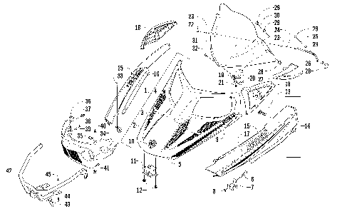 HOOD, WINDSHIELD, AND FRONT BUMPER ASSEMBLY [94878]