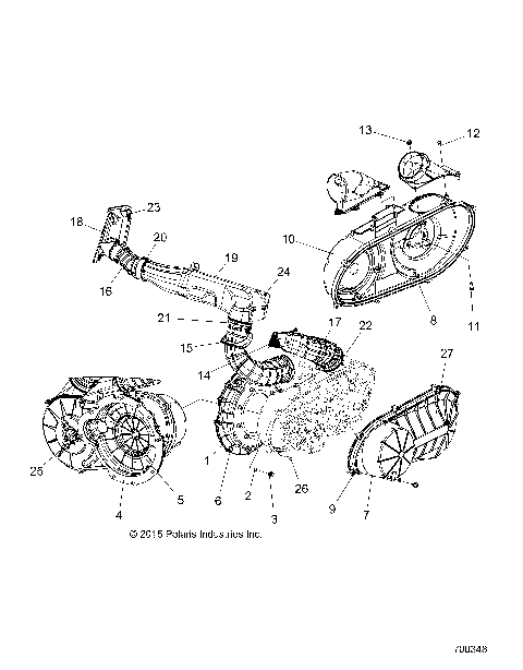 BODY, CLUTCH COVER and DUCTING - R16RTAD1A1/E1 (700348)