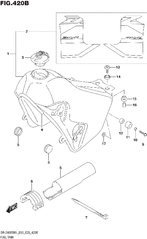FUEL TANK (DR-Z400SM:E33)