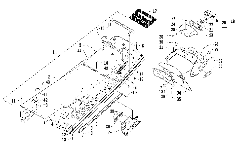 TUNNEL, REAR BUMPER, AND TAILLIGHT ASSEMBLY [87831]
