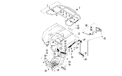 REAR RACK, BODY PANEL, AND FOOTWELL ASSEMBLIES [96106]