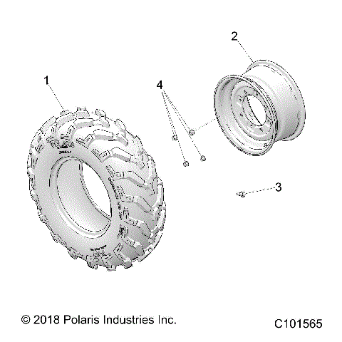 WHEELS, FRONT TIRE - A19SAA50D5 [C101565]