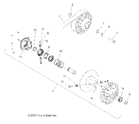 DRIVE TRAIN, SECONDARY CLUTCH - A15SDE57AJ [49ATVCLUTCHDRIVEN08SPX25]