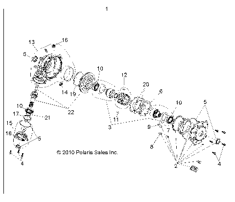DRIVE TRAIN, FRONT GEARCASE (Built 9/27/10 and Before) - A11NG50FA (49RGRTRANSINTL1332773)