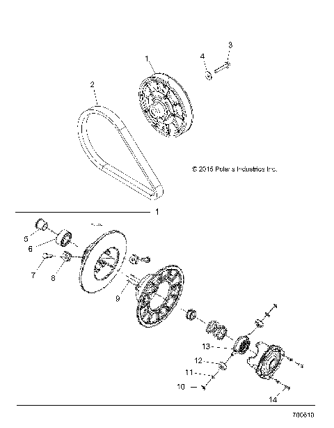 DRIVE TRAIN, SECONDARY CLUTCH - Z16VBA87A2/AB/L2/E87AB/AR/LB/AE/AS (700610)