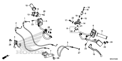 HANDLE LEVER@SWITCH@CABLE