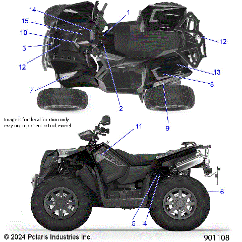 BODY, DECALS - A25SVE95PG (901108-01)