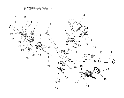 STEERING, HANDLEBAR and CONTROLS - S09NJ5BS/BSF/BSL/BE (49SNOWHANDLEBAR08TRLRMK)