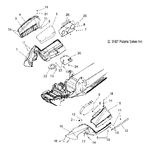 BODY, FENDERS and SIDE PANELS - S08PK6FS/FE/PM6FS/FE (49SNOWFENDERS08600RMK)