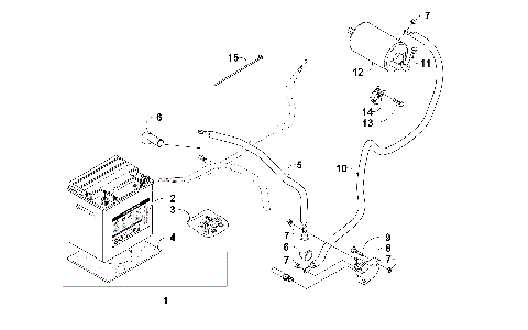 BATTERY AND STARTER MOTOR ASSEMBLY [300029]