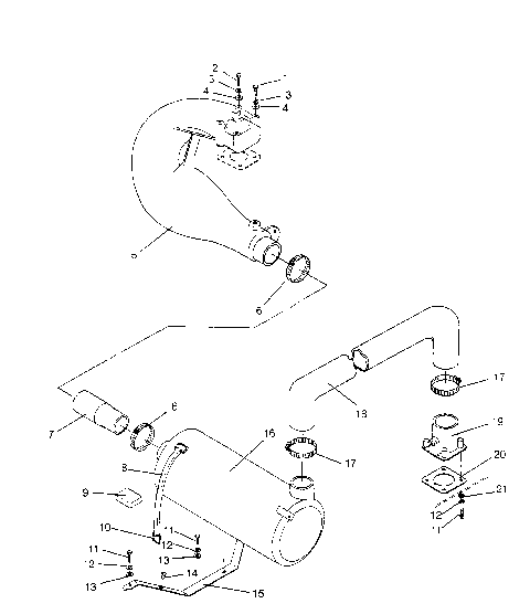 EXHAUST SYSTEM  SL 650 B954058 (4930483048B004)