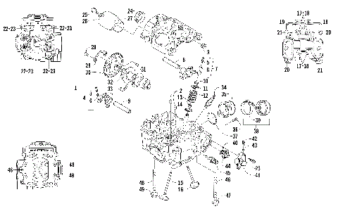 CYLINDER HEAD AND CAMSHAFT/VALVE  ASSEMBLY [303679]