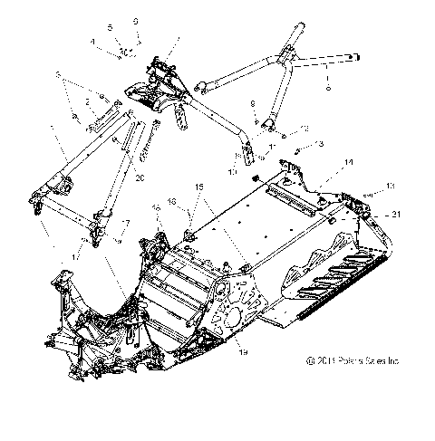 CHASSIS, CHASSIS ASM. and OVER STRUCTURE - S12BP6 ALL OPTIONS (49SNOWCHASSISFRT212600PROR)