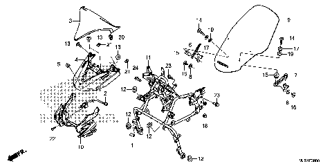 WINDSCREEN@FRONT GARNISH