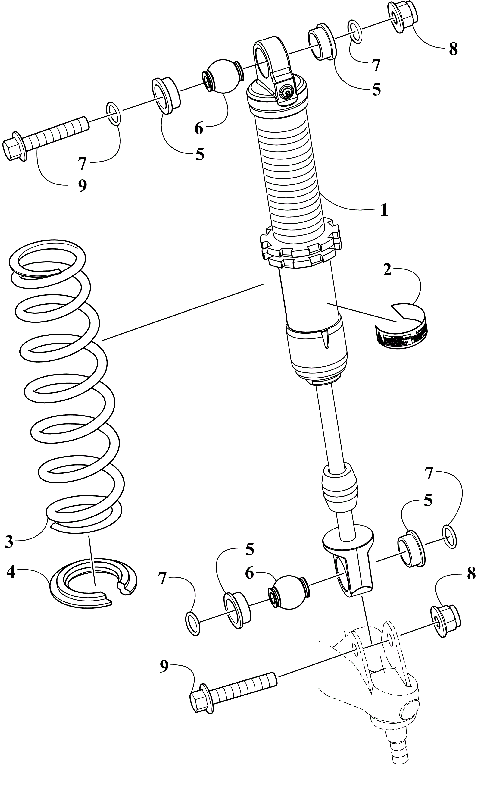 FRONT SUSPENSION SHOCK ABSORBER ASSEMBLY [110488]