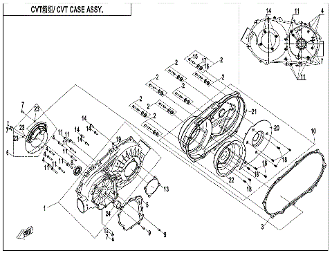 CVT CASE ASSY.