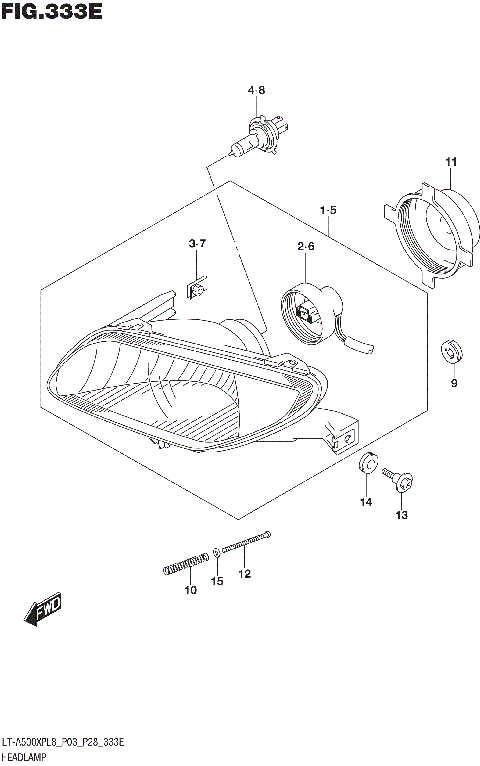 HEADLAMP (LT-A500XPBL8 P28)