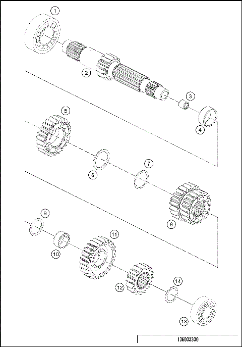 TRANSMISSION I - MAIN SHAFT