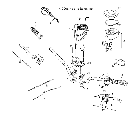 STEERING, HANDLEBAR - A10PB20EB (49ATVHANDLEBAR09PHXQD)