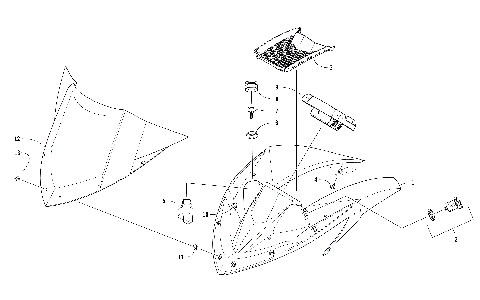 WINDSHIELD AND INSTRUMENTS ASSEMBLIES [105640]