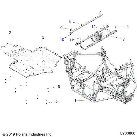 CHASSIS, MAIN FRAME AND SKID PLATES - G21GXD99AJ/AZ/BJ/BZ (C700860)