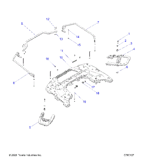 BODY, REAR RACK, EXTENDERS and HANDGRIPS - A26SED57C1 (C760127)