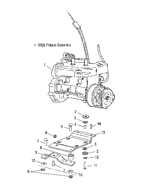 ENGINE, MOUNTING - S07ND3AS (4997199719B14)