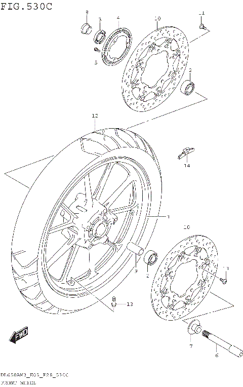 FRONT WHEEL (DL650AM3E33)