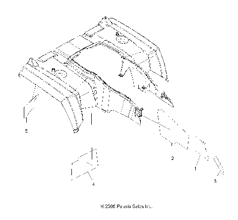 BODY, REAR CAB FOIL - A08DN76FC (49ATVCABFOIL08SPTRG500)