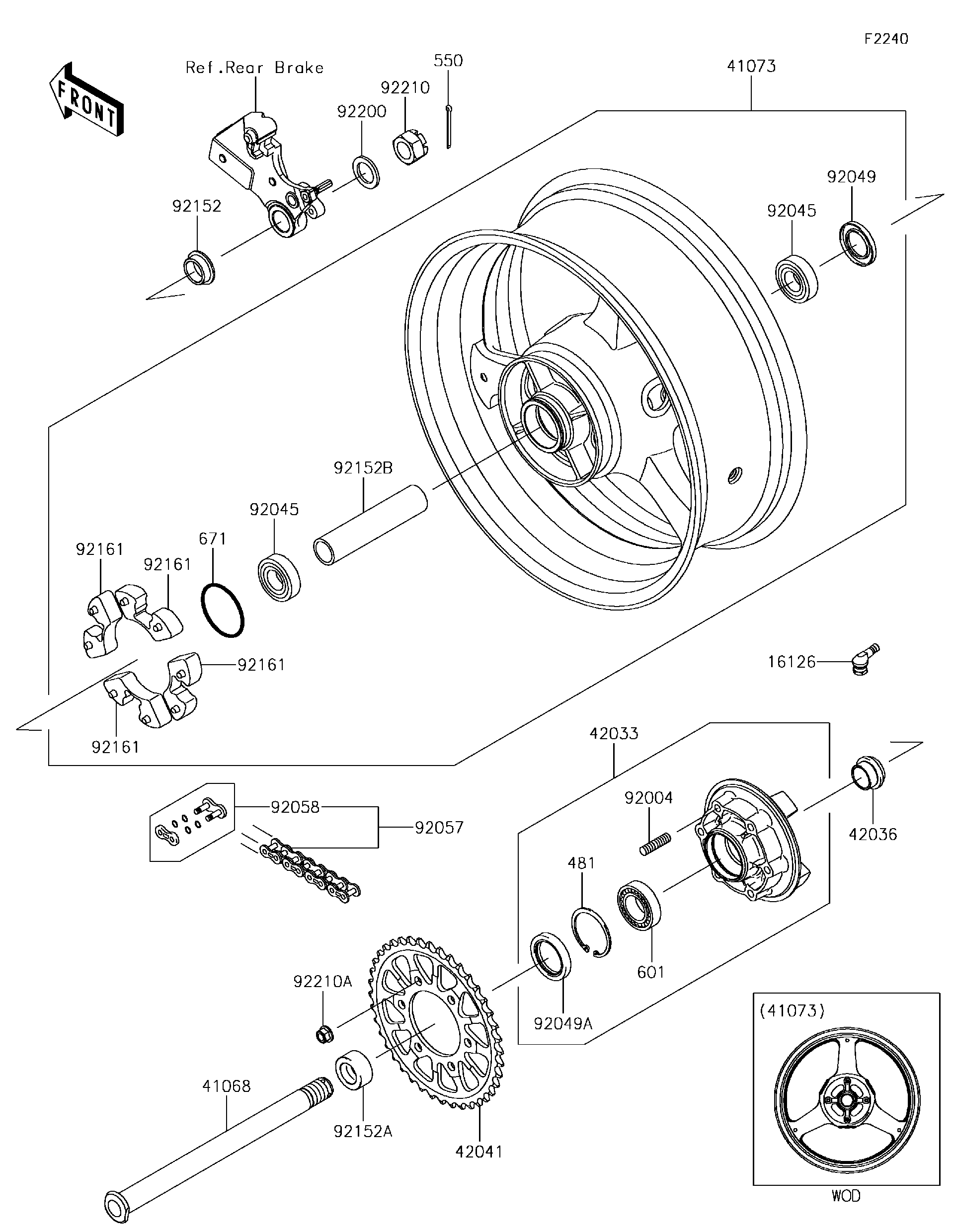 2018 Kawasaki NINJA ZX-10R ABS Rear Wheel/Chain Motorcycles
