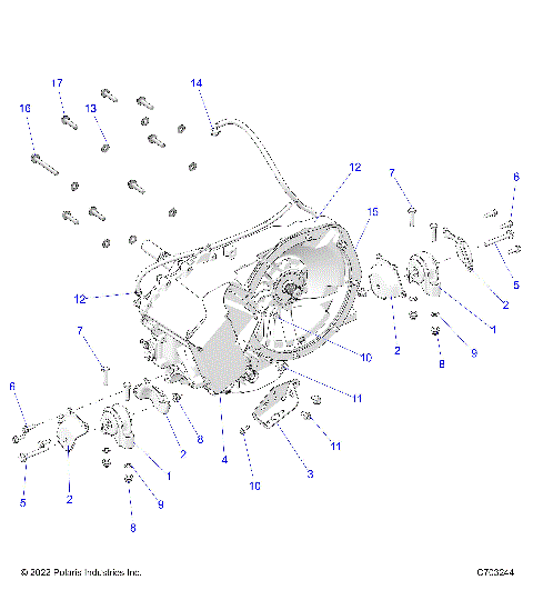 DRIVE TRAIN, GEARCASE, MAIN, MOUNTING -  Z23RGD2KAJ/AK/BJ/BK (C703244)