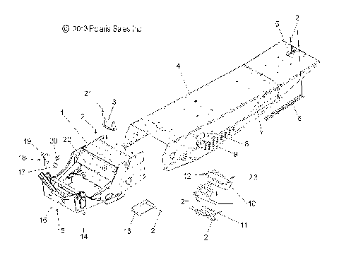 CHASSIS, TUNNEL - S15SU4BEL (49SNOWTUNNEL14WIDE)