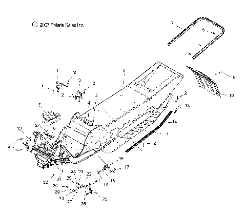 CHASSIS, FRONT - S09MX6FE (49SNOWCHASSIS08600RR)