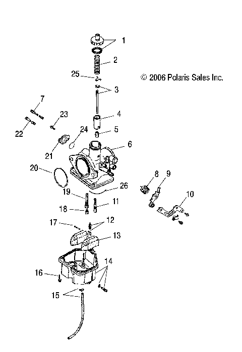 ENGINE, CARBURETOR - A07SB20AA (49ATVCARB07PHX)