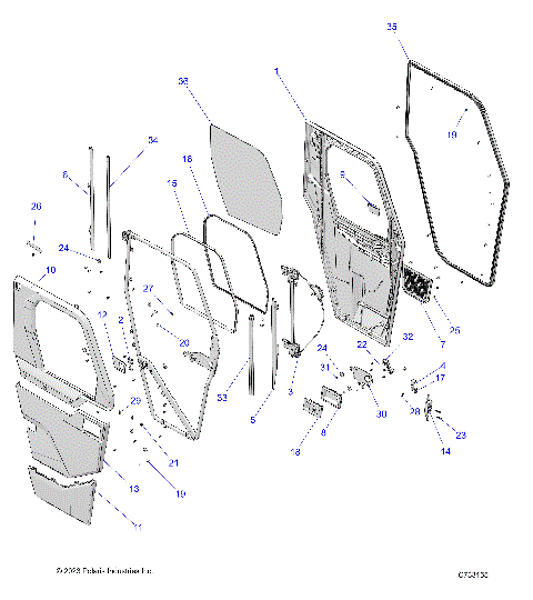 BODY, DOOR FRONT - R25M4U57Z5/B5/Z6/B6 (C733155)