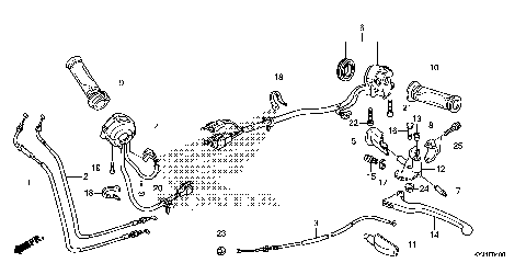 HANDLE LEVER@SWITCH@CABLE