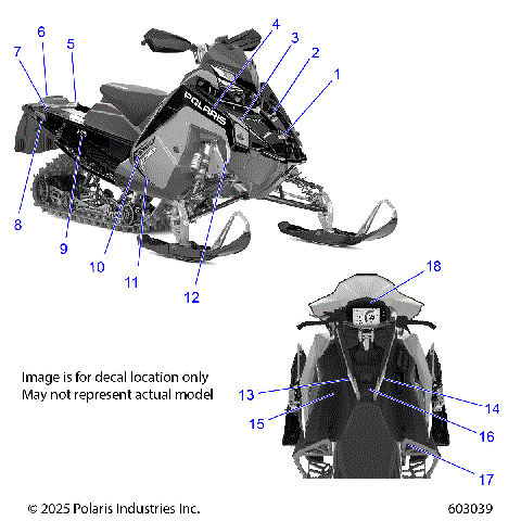 BODY, DECAL, BLACK SIDE PANEL W/BLUE DUSK TRIM - S26TLC8RS/TLR8RS (603039)