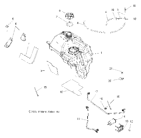 BODY, FUEL TANK ASM. - A08MH50SS/SQ (49ATVFUEL08SP500EFIA)