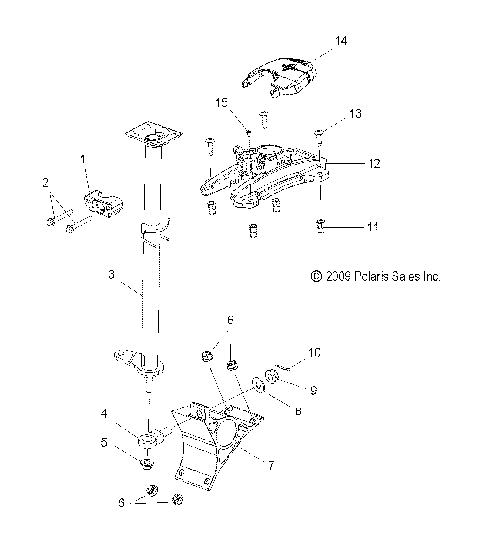 STEERING, ADJUSTABLE STEERING POST ASM. - S12PT7FSL (49SNOWSTEERING11FSTSBLX)