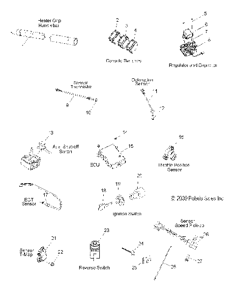 ELECTRICAL, SWITCHES, SENSORS and COMPONENTS - S10PL8ESA/EEA (49SNOWELECT10ASLT)
