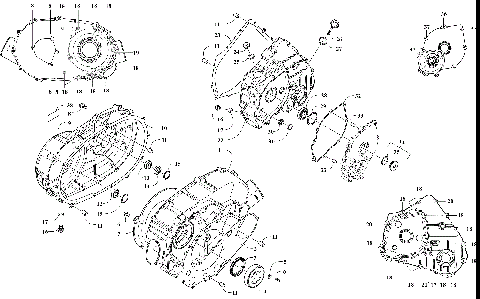 CLUTCH/V-BELT/MAGNETO COVER ASSEMBLY [301558]
