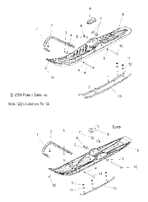 STEERING, SKI ASM. - S10PT7FSL/FSM/FEL (49SNOWSKIASM10600TRG)