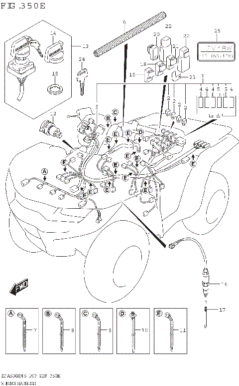 WIRING HARNESS (LT-A500X:(P03,P28))