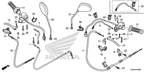 HANDLE LEVER@SWITCH@CABLE
