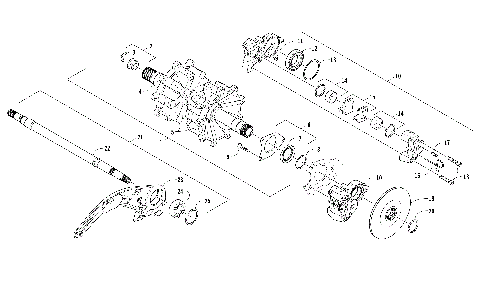 DRIVE TRAIN SHAFTS AND BRAKE ASSEMBLIES [105635]
