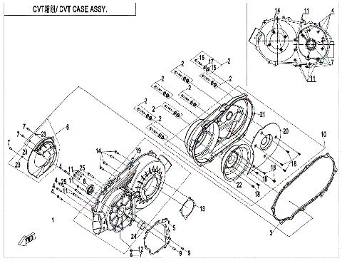 CVT CASE ASSY.